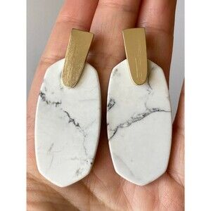 Kendra Scott aragon white howlite drop Earrings